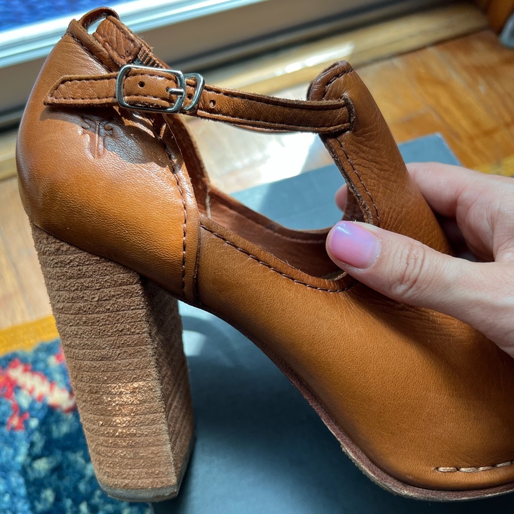 Frye Brown Ankle Boots with Buckle - Picture 4 of 8